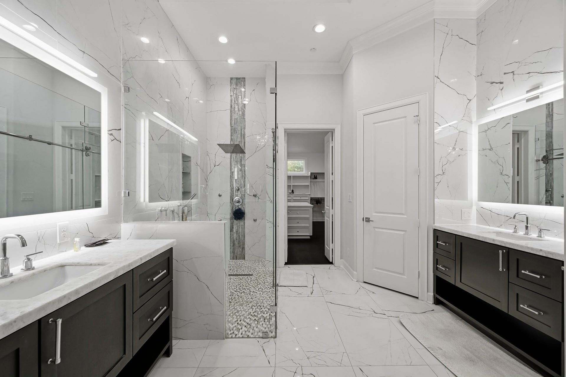 Spa-like primary bathroom.