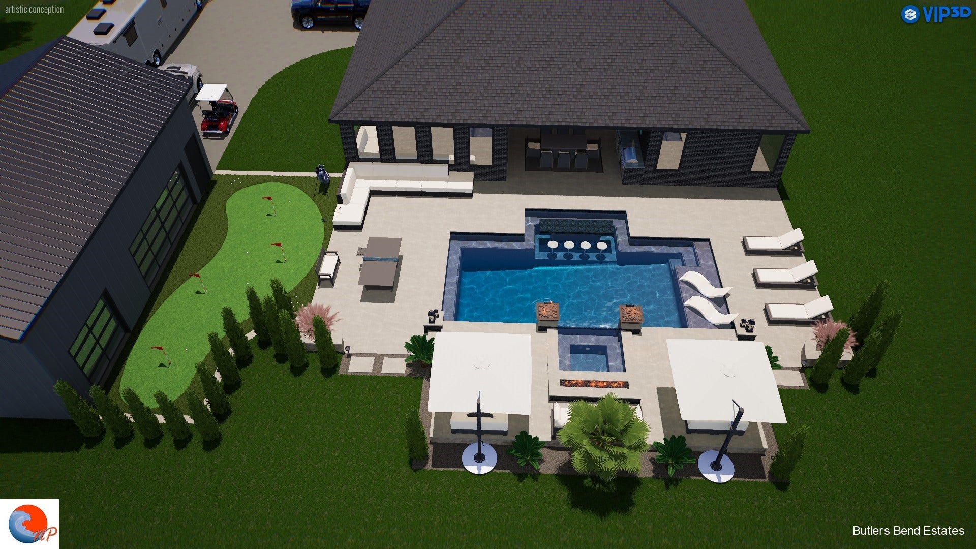 343 Louvenia Court, Pinehurst, TX 77362 pool rendering, not actual photo