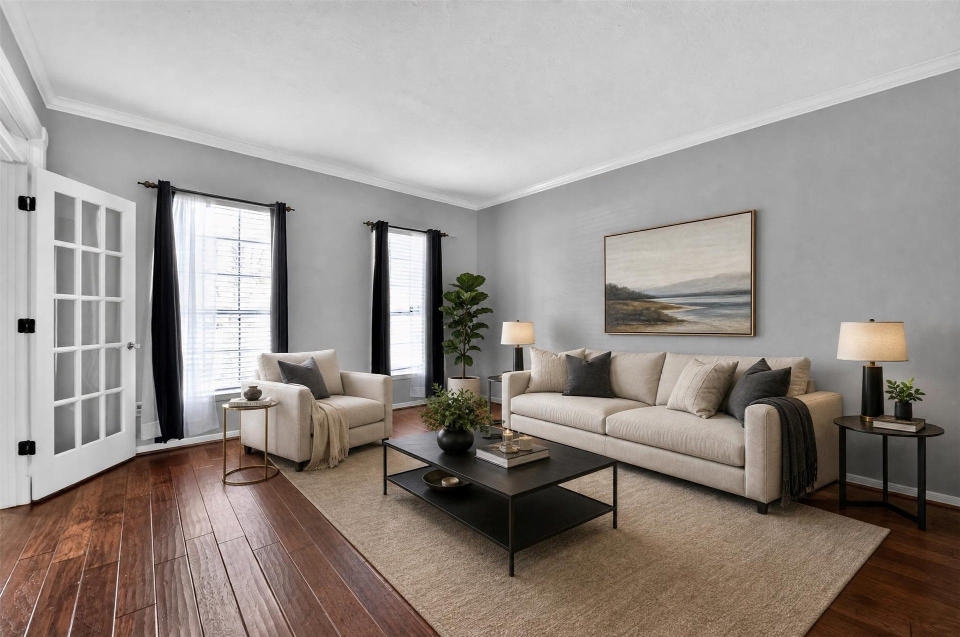 Virtually staged to start your imagination going for ways to use this room.
