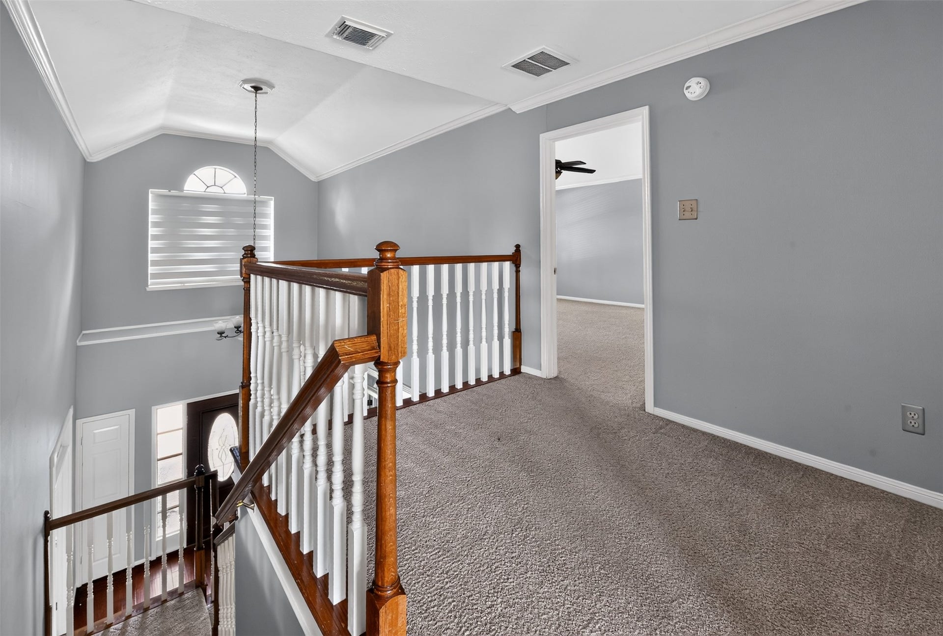 Extra space outside the bedrooms could hold a small desk or nice chair.