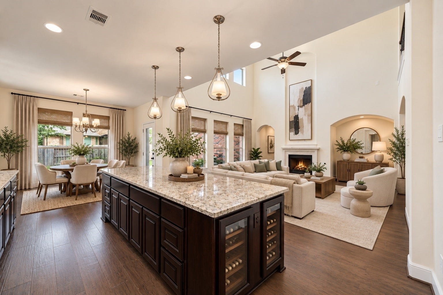 11103 Dowbeck Avenue, Richmond, TX 77407 Virtually staged - More ample natural light from multiple windows, leading to a bright breakfast area for family gatherings.