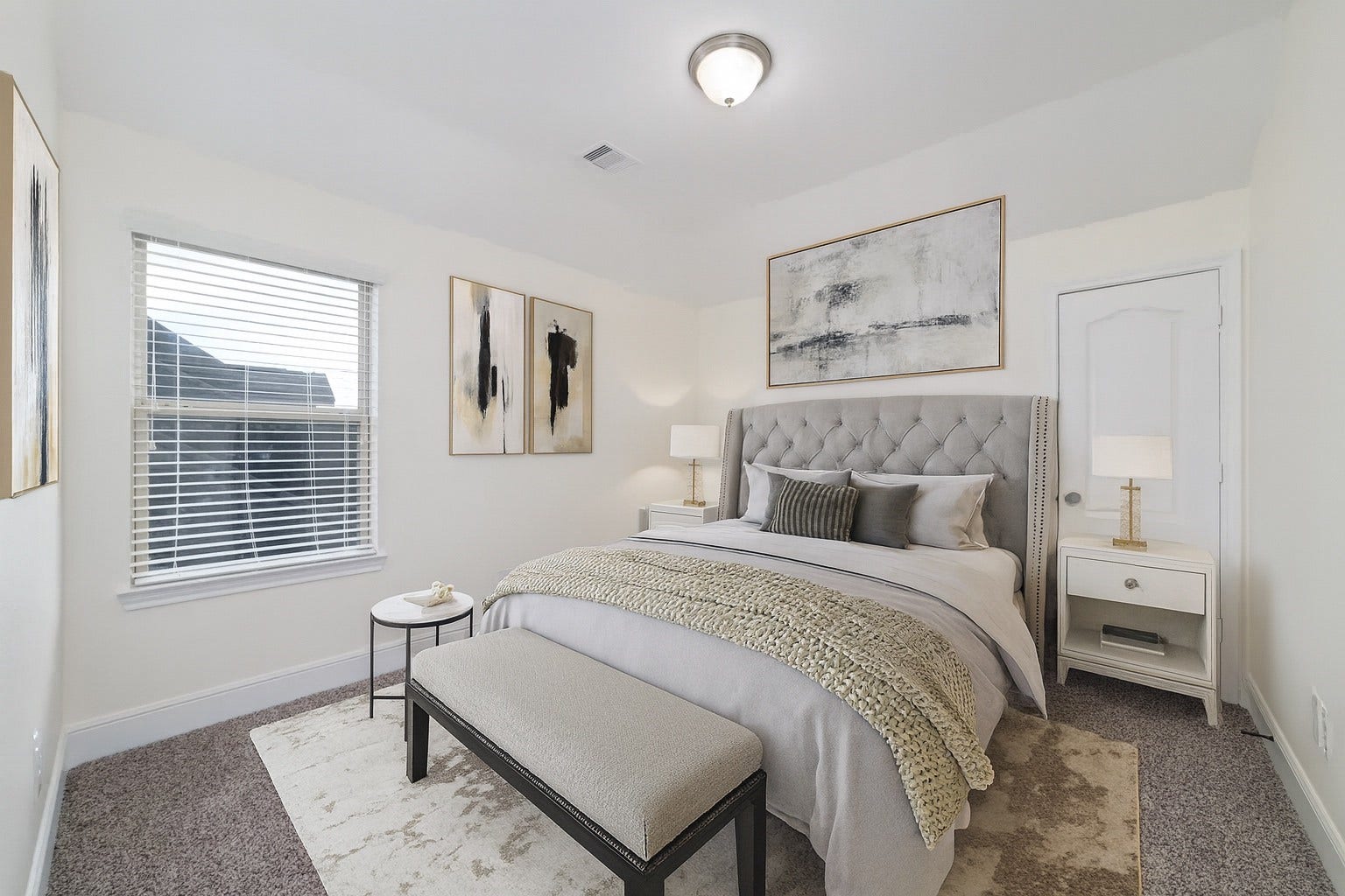11103 Dowbeck Avenue, Richmond, TX 77407 Virtually Staged - Bedroom #3 shares a convenient Jack-and-Jill bathroom with Bedroom #4, making it an ideal layout for siblings or guests while providing both privacy and functionality.