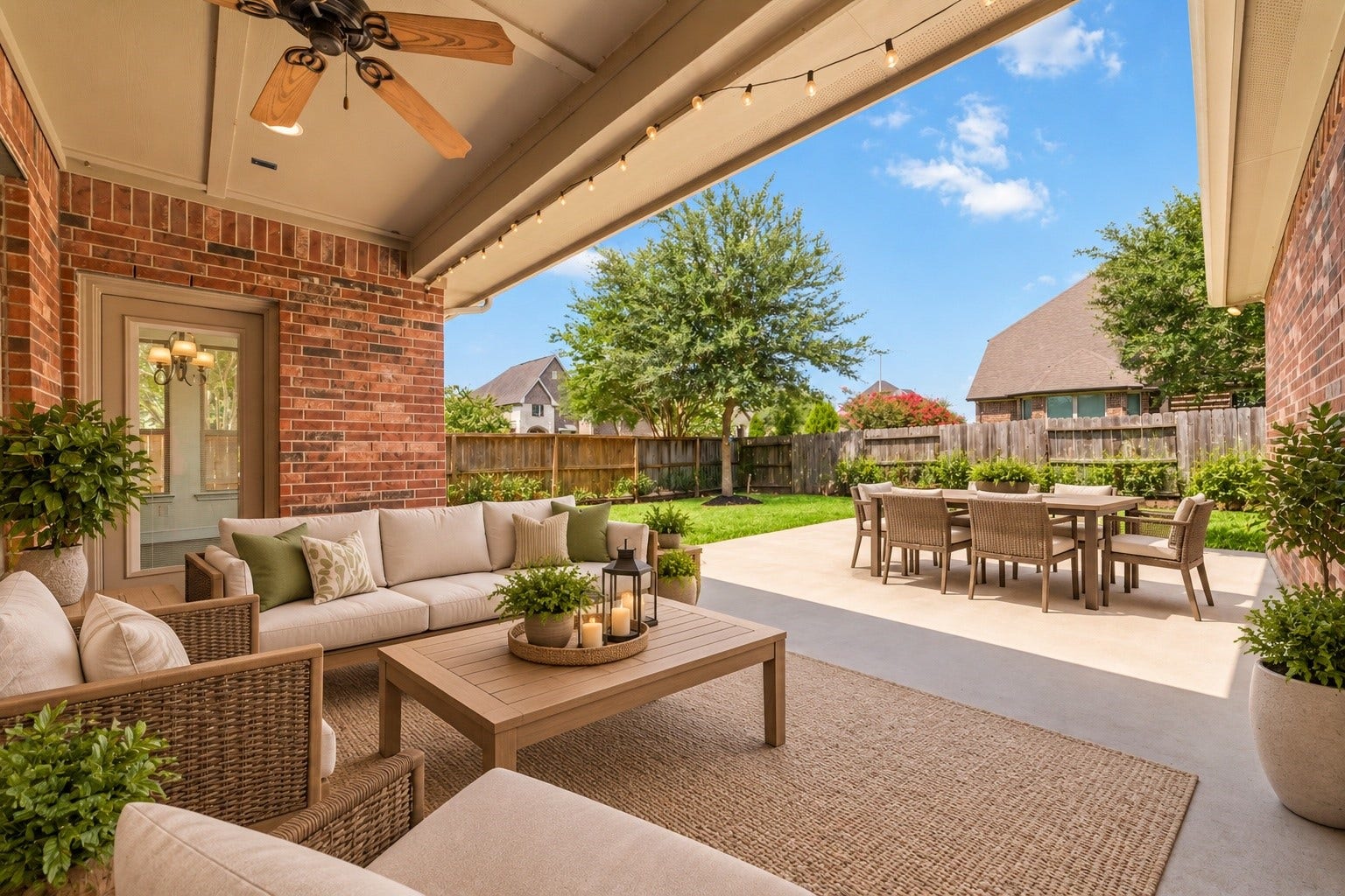 11103 Dowbeck Avenue, Richmond, TX 77407 Virtually staged - The oversized backyard offers ample space to create a private outdoor retreat, perfect for relaxing and entertaining.