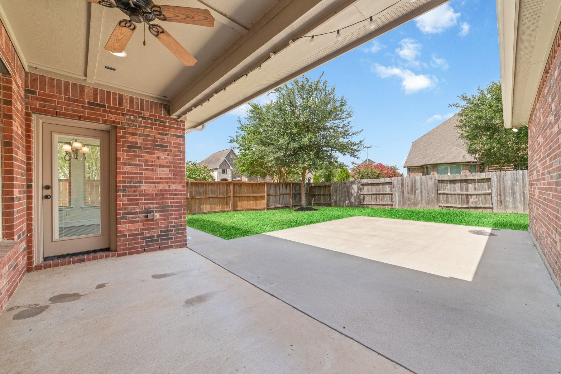 11103 Dowbeck Avenue, Richmond, TX 77407 The oversized backyard offers ample space to create a private outdoor retreat, perfect for relaxing and entertaining.