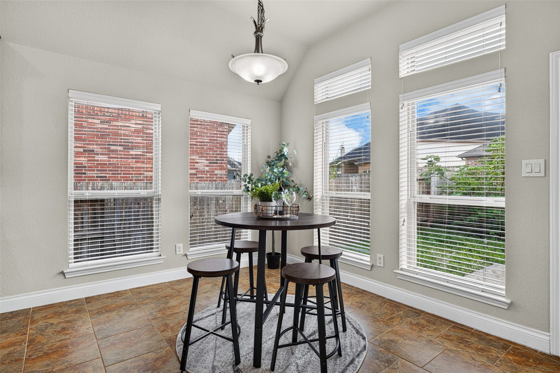 Cozy breakfast area overlooking the main living area.