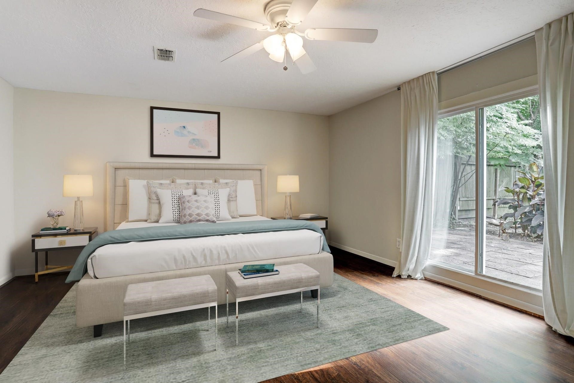 9402 Bevlyn Drive, Houston, TX 77025 Primary: Master located in the back of the home. Has patio door to back yard.