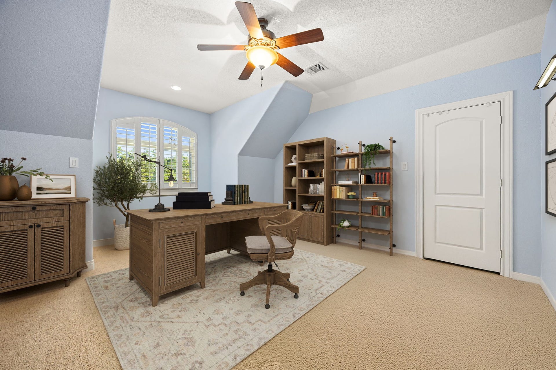 13506 Stagecoach Road, Magnolia, TX 77355 Spacious upstairs flex room with soft natural light and neutral tones, perfect for a home office, media space, or guest suite.