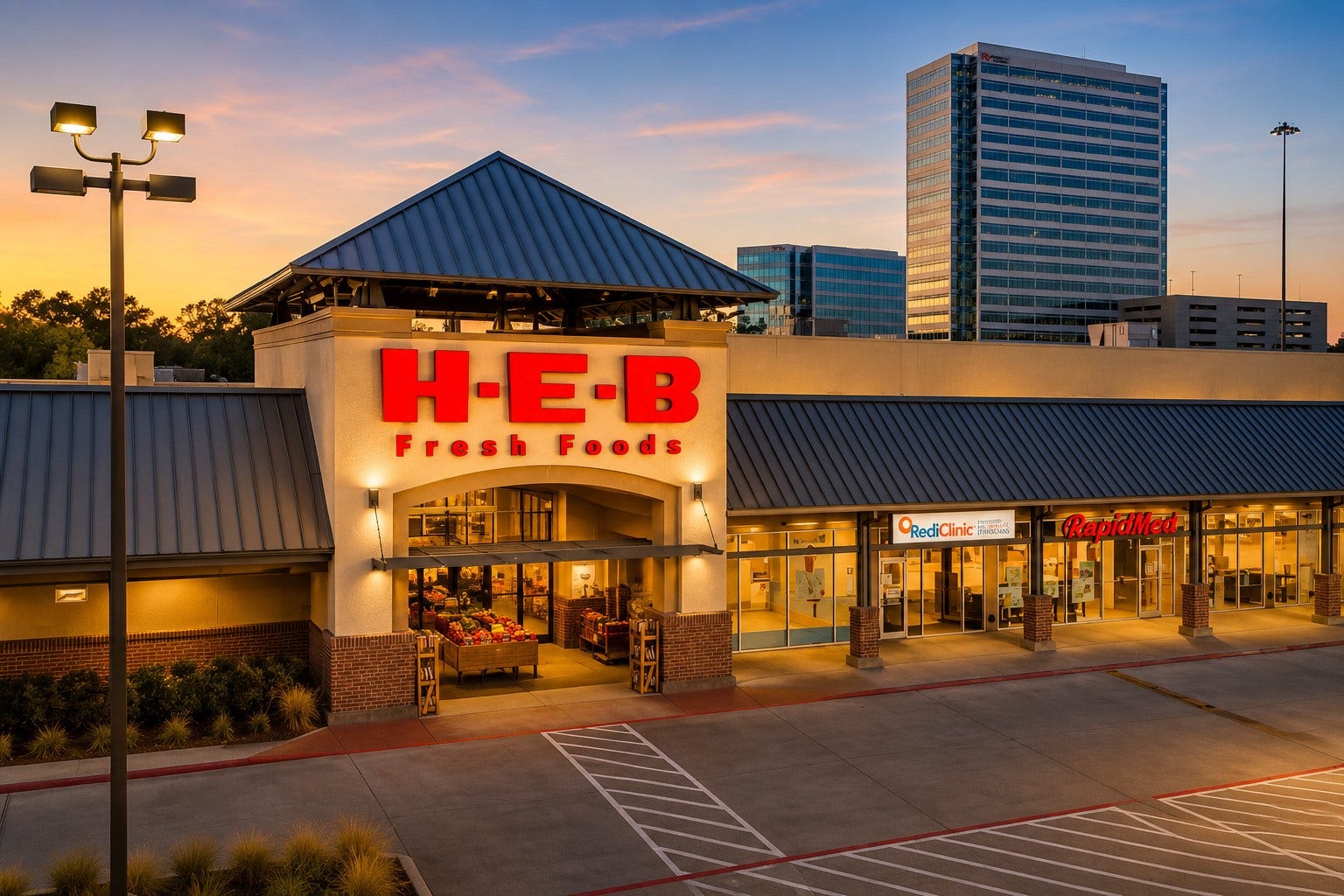 11947 Fawnview Drive, Houston, TX 77070 H-E-B, 2.7 miles away One of Texas' most beloved grocery chains offering fresh groceries, deli, pharmacy, beer & wine, and a florist all under one roof.