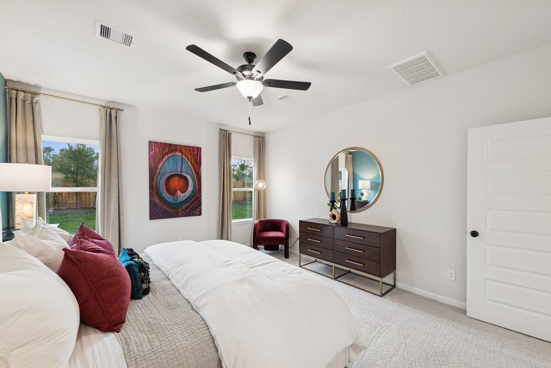 8914 Adana Drive, Montgomery, TX 77316 The Princeton II- Primary Suite. Staged model home shown for illustration only; actual features, colors, and upgrades may vary.