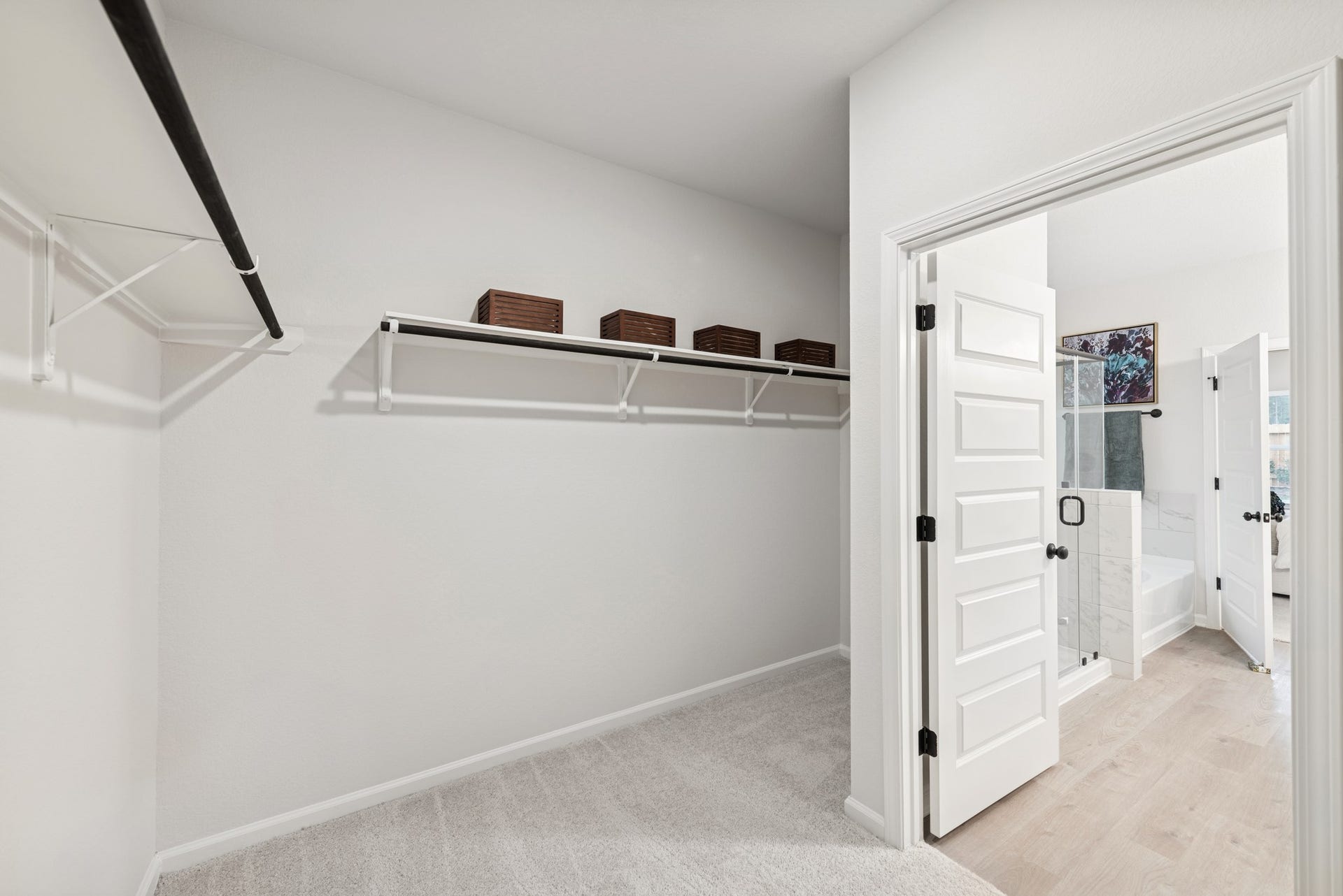 8914 Adana Drive, Montgomery, TX 77316 The Princeton II- Primary Bath Walk-In Closet. Staged model home shown for illustration only; actual features, colors, and upgrades may vary.