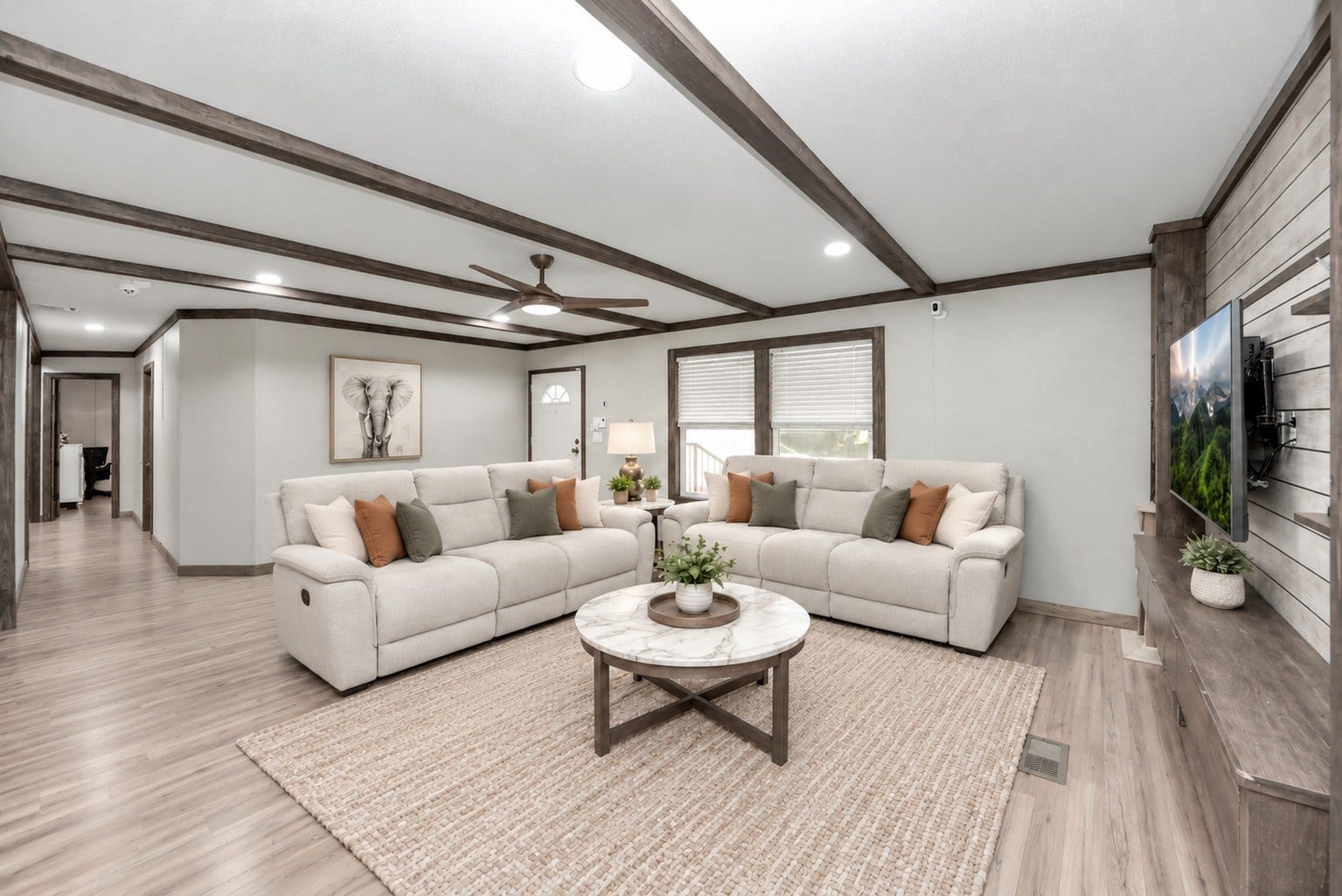 12565 Royal Green Drive, Conroe, TX 77303 Virtually staged living room.