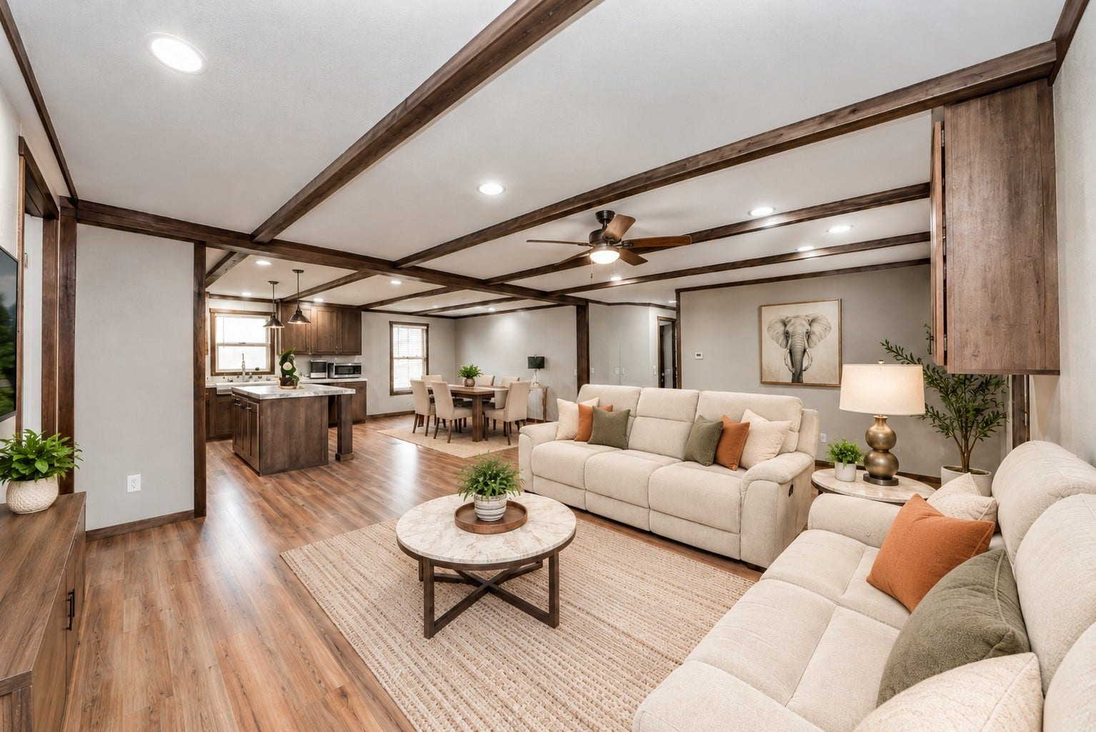 12565 Royal Green Drive, Conroe, TX 77303 Virtually staged living room.