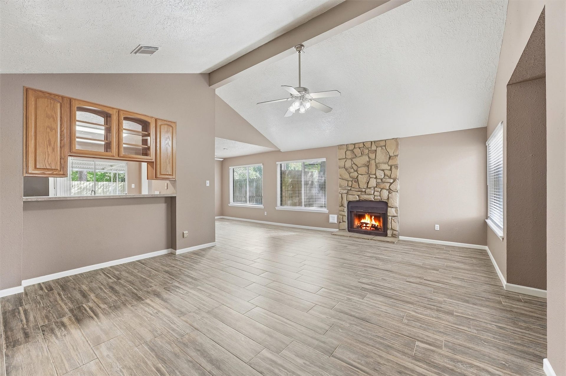Kitchen was opened up to living room