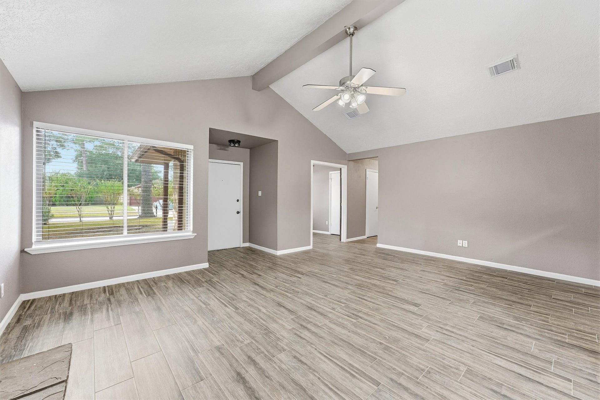 High ceilings in main living area!
