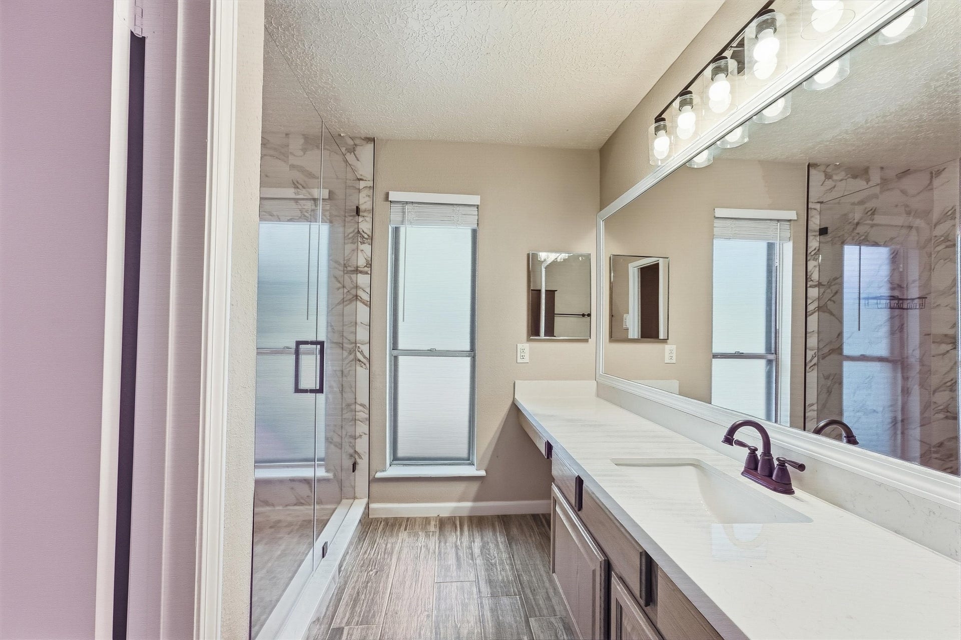 Completely updated primary bath