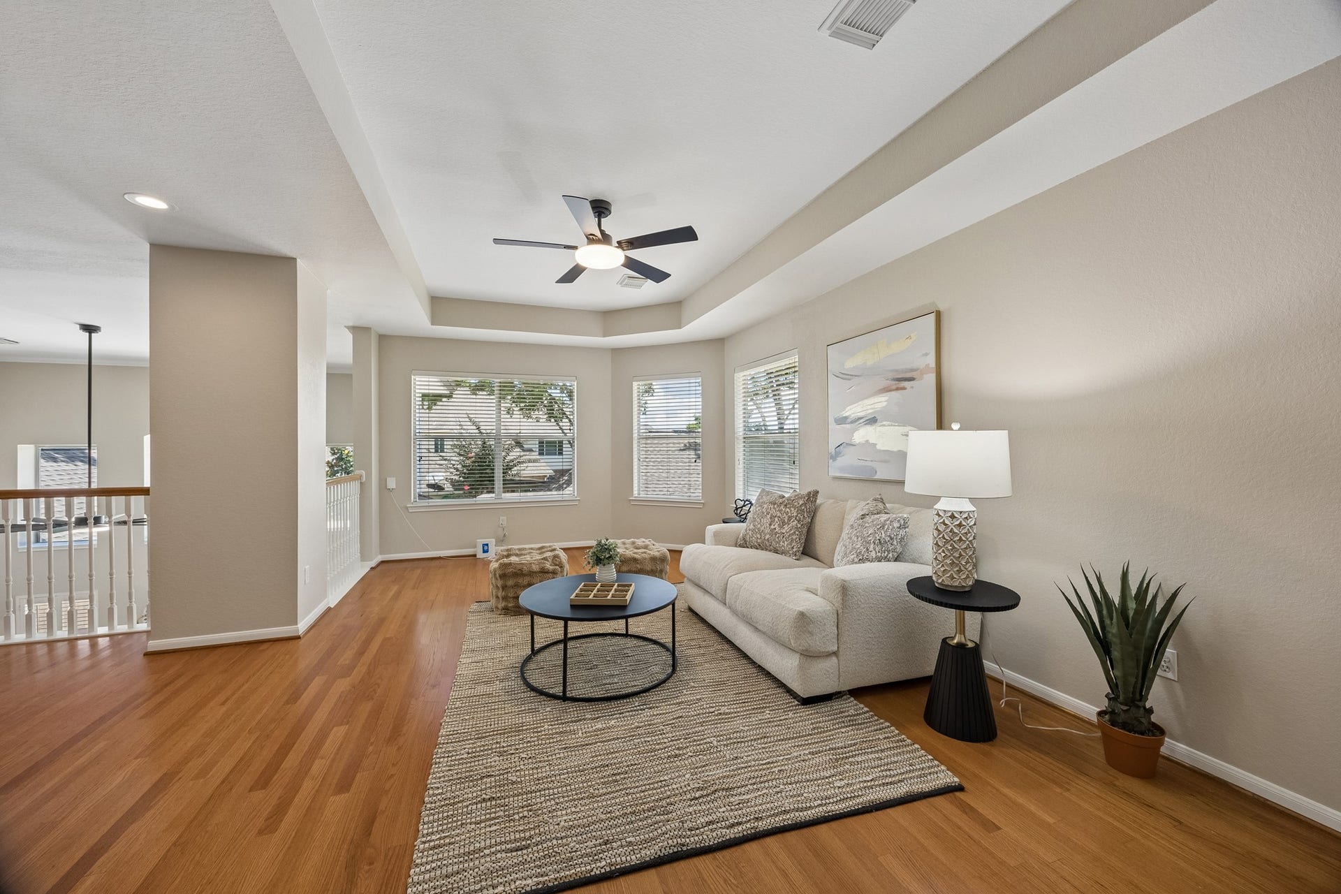 7535 Guinevere Drive, Sugar Land, TX 77479 Game room with wood flooring -no carpet in the home