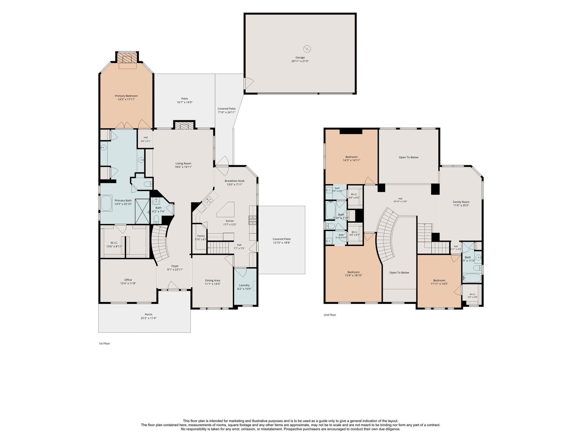 7535 Guinevere Drive, Sugar Land, TX 77479 Floor Plan - Generous sized rooms