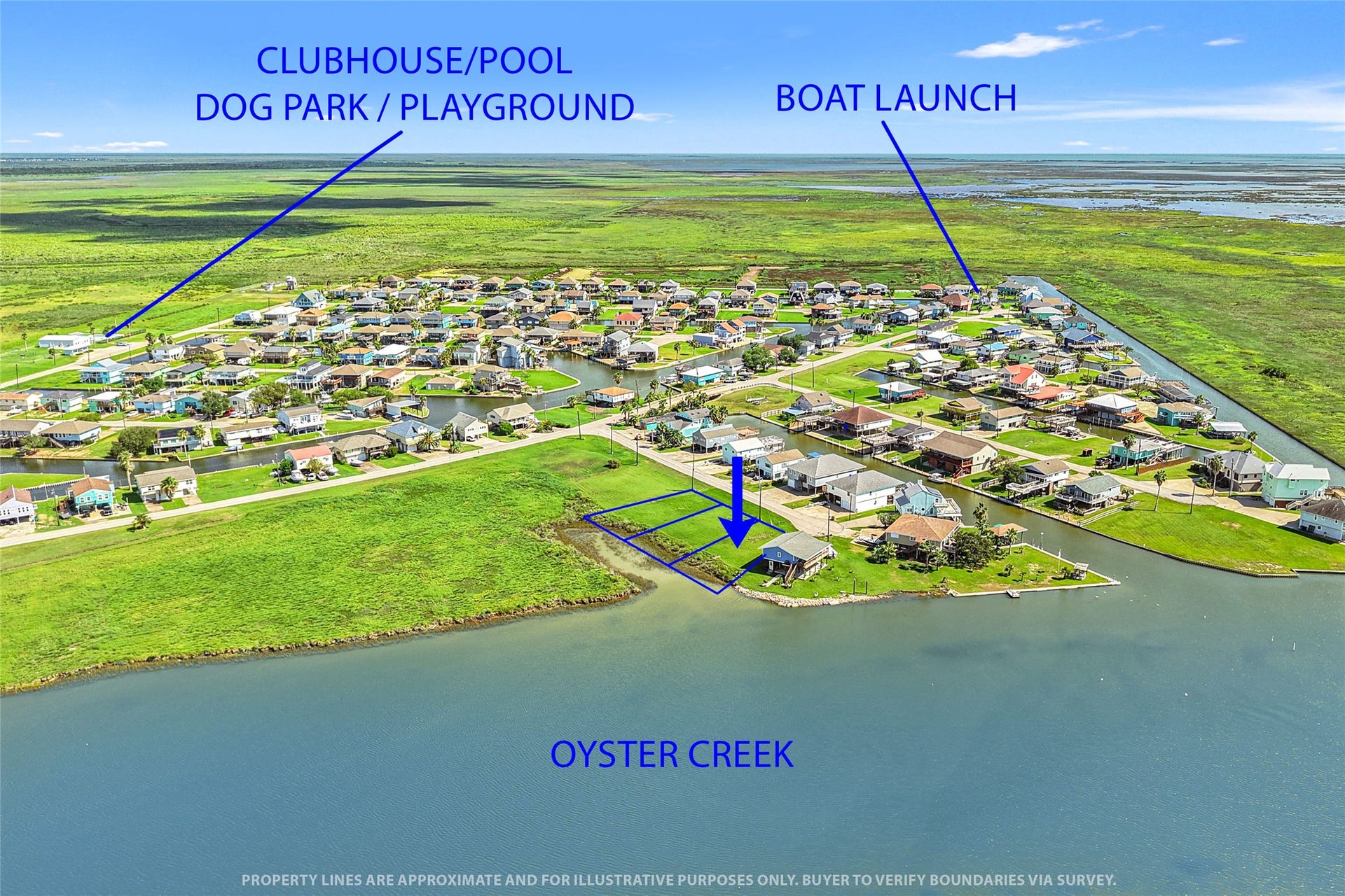 Property lines are approximate and for illustrative purposes only. Buyer to verify boundaries via survey.