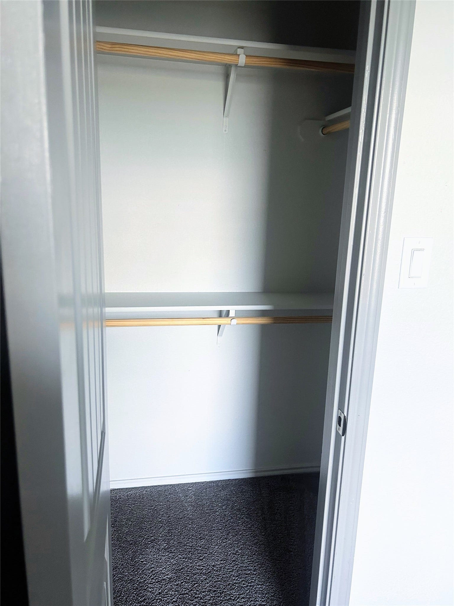 243 Green Valley Drive, Copperas Cove, TX 76522 Second bedroom closet with 3 storage shelves