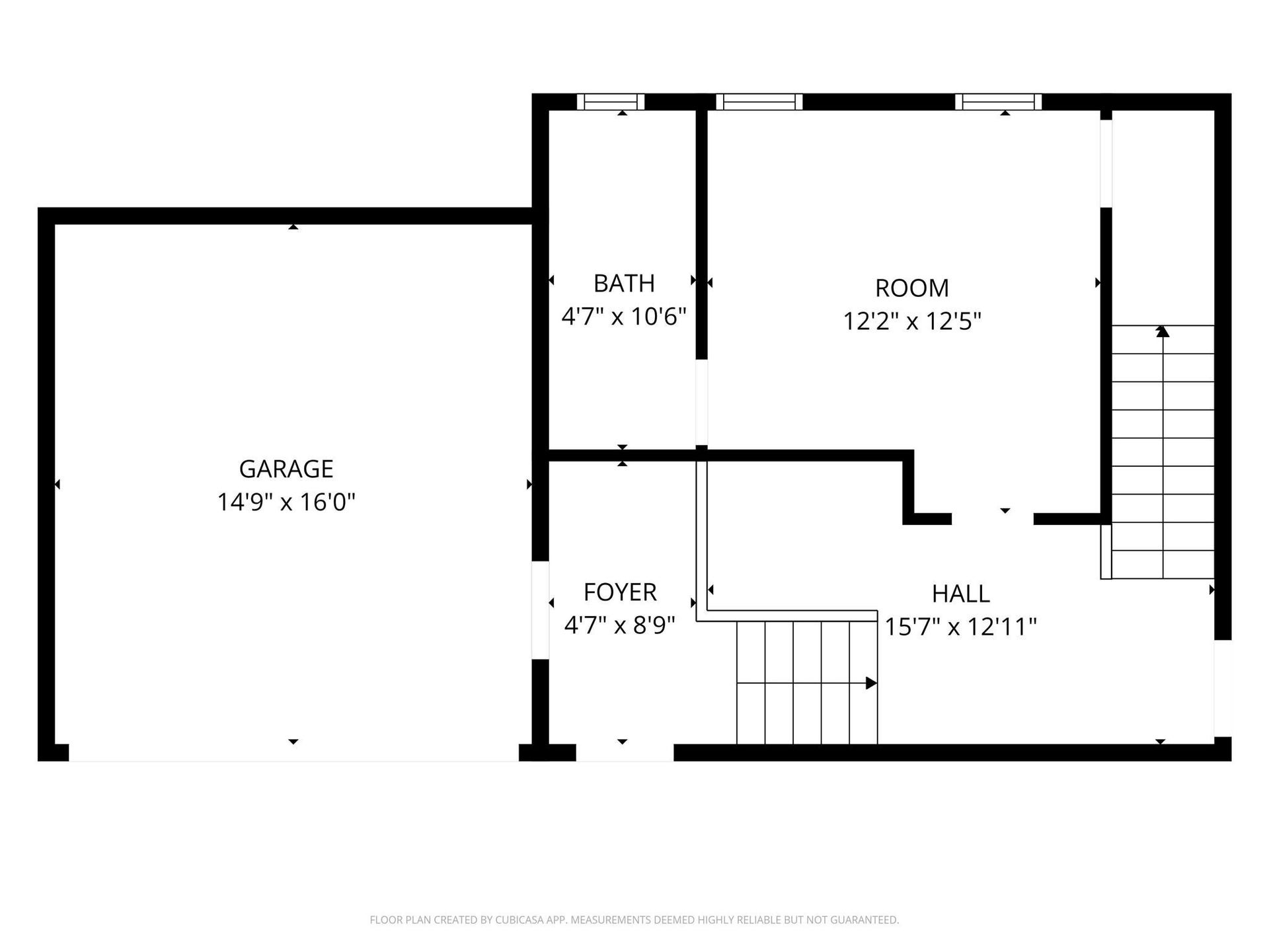 1603 W 25th Street, Houston, TX 77008 First-floor plan featuring the garage, foyer, full bathroom, and additional room.