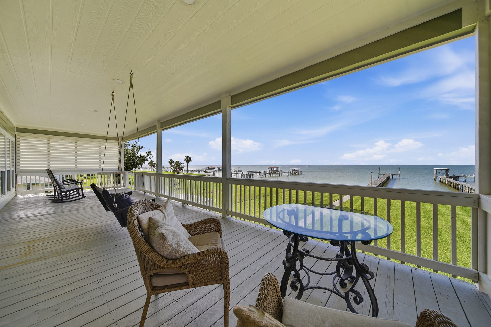 2534 Cliff Drive, San Leon, TX 77539 Sip your morning coffee from the sweeping upper deck overlooking the bay.