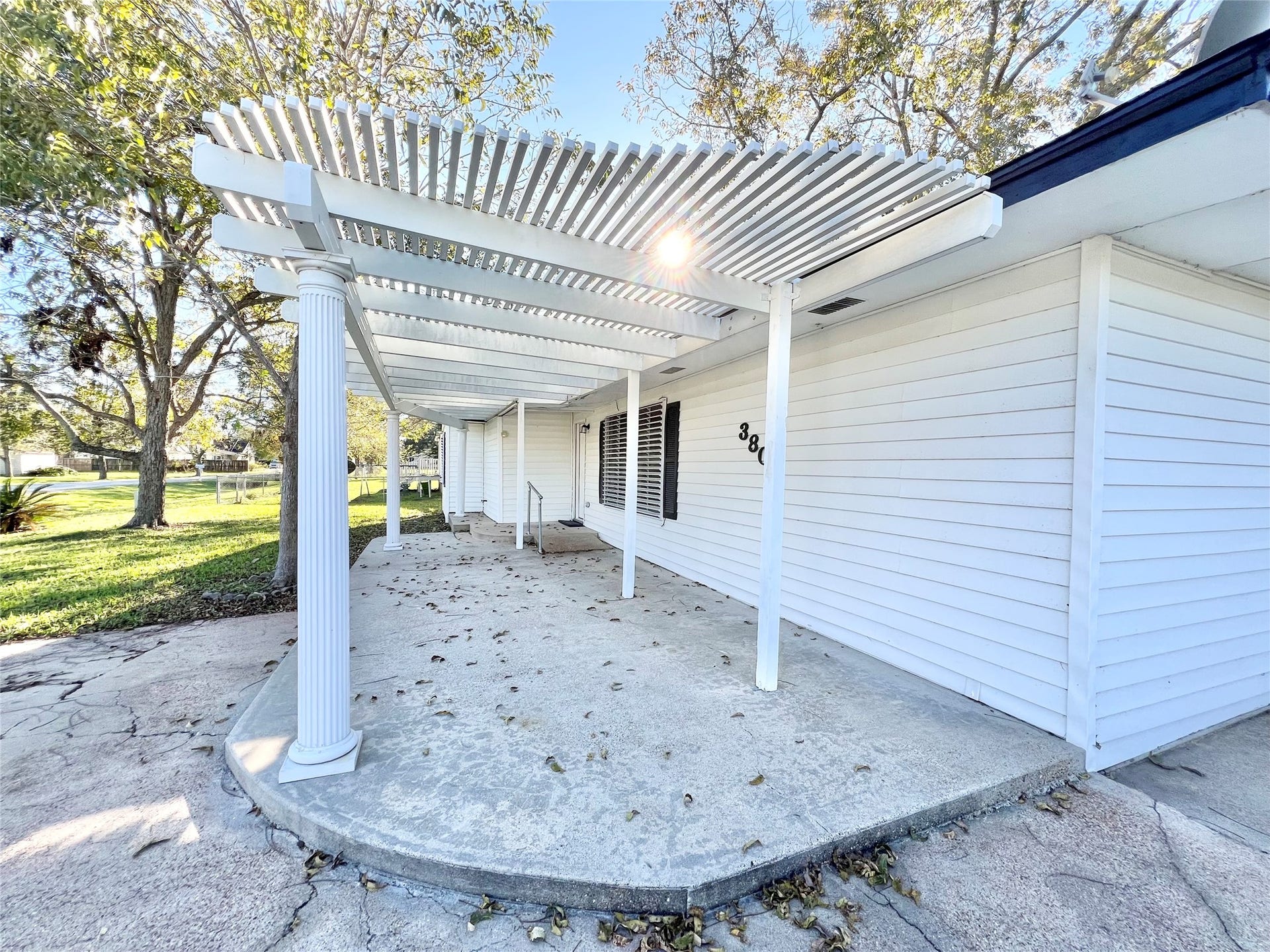 3806 Peck Street, Santa Fe, TX 77517 Have to stop and admire the lovely shaded front porch area before we go in.