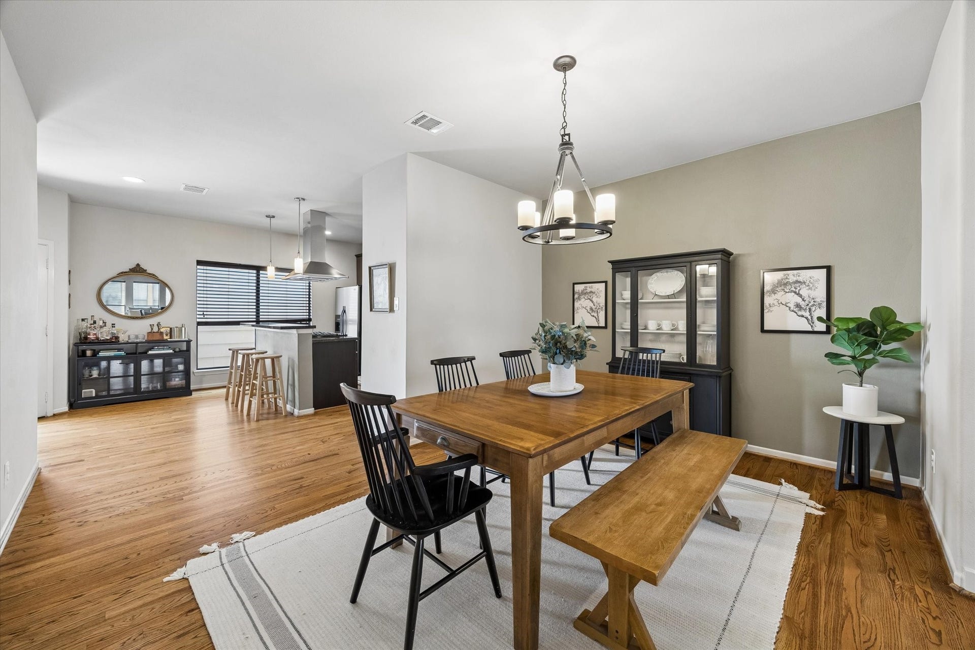 Dining room open to both kitchen and living room