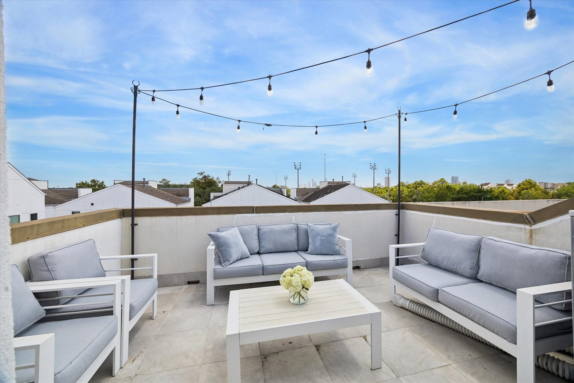 Fourth floor roof top deck. Perfect for entertaining