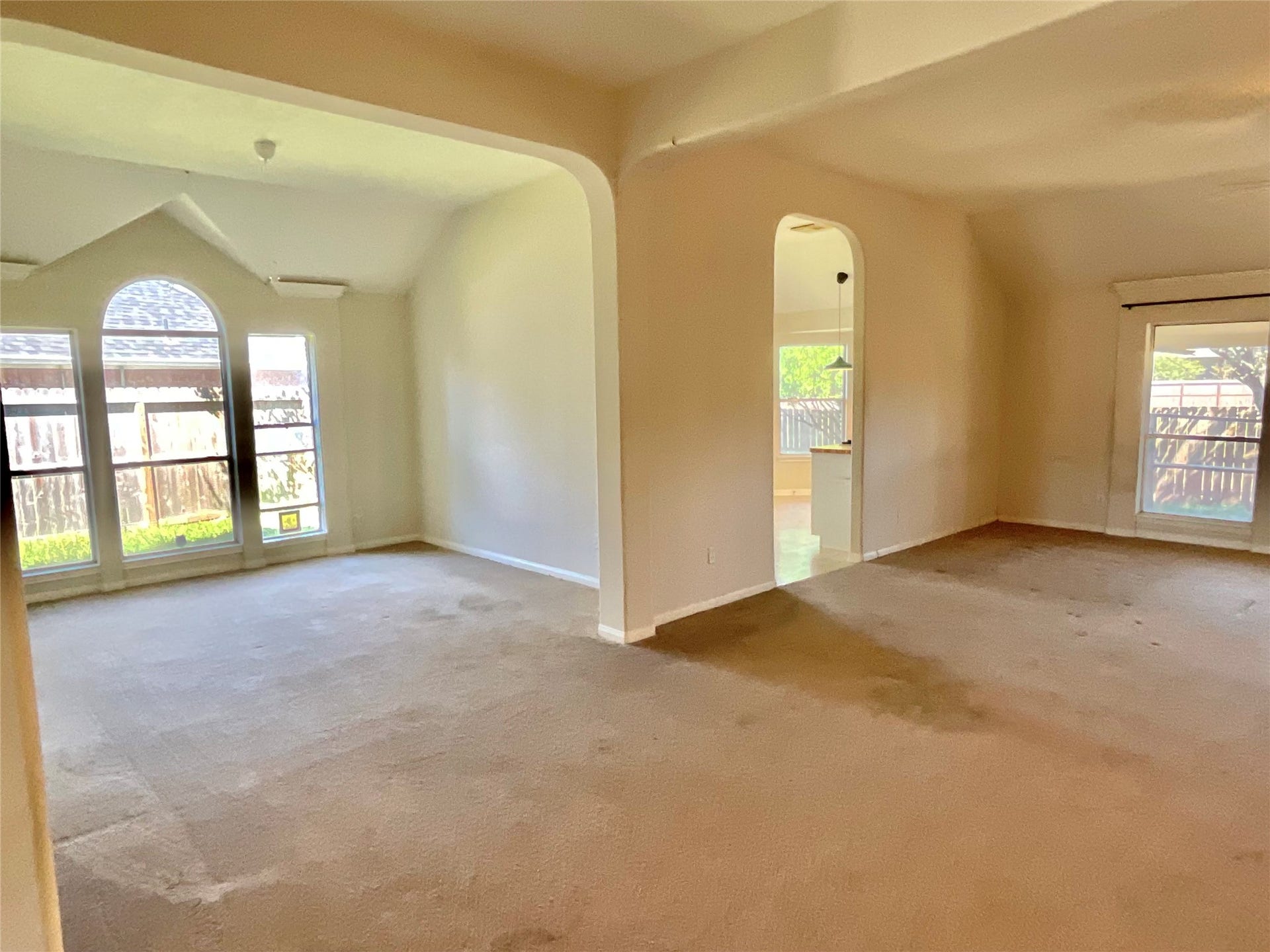 218 Willards Way, Stafford, TX 77477 Formal dining with view into family room and kitchen
