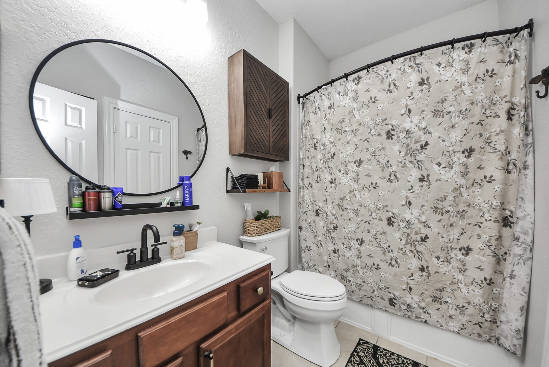 Enjoy the convenience of a full bathroom downstairs