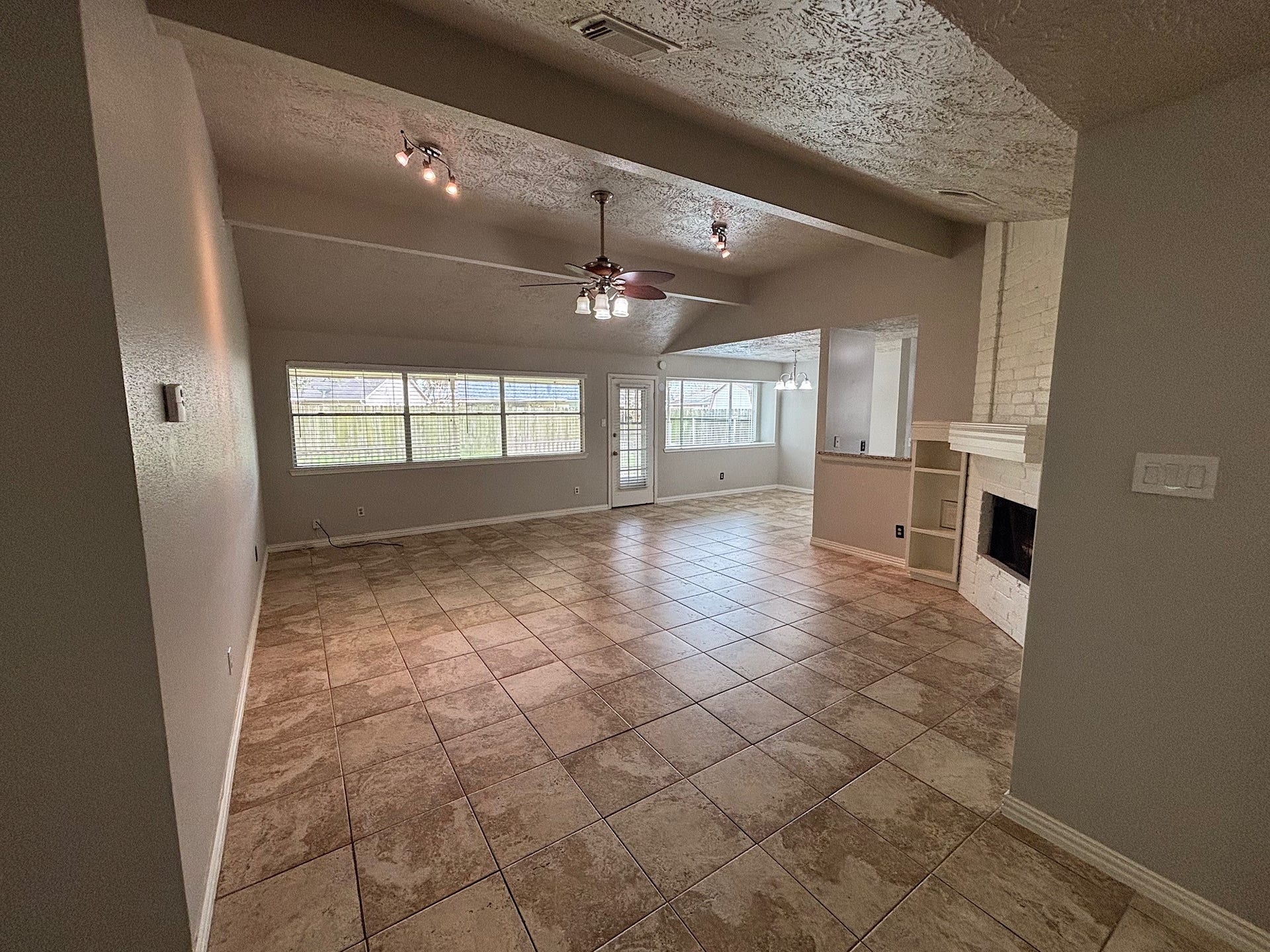 Inviting warm neutrals enhance the welcoming ambiance.
