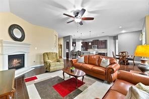 2209 Rocky Shores Lane, Pearland, TX 77089 Family Room with Fireplace