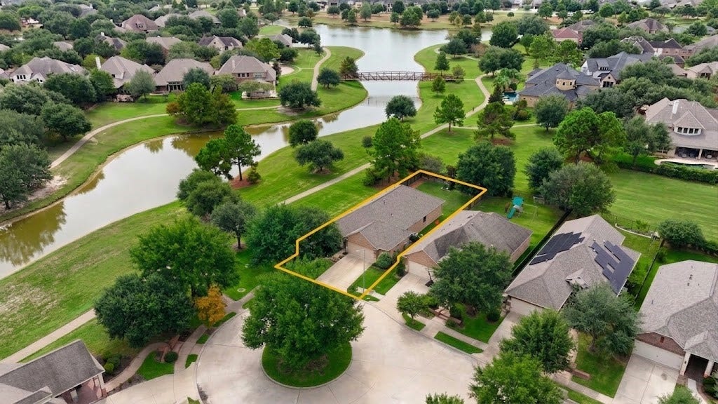 18803 Cove Mill Lane, Cypress, TX 77433 Ideal location at the end of a cul-de-sac with a lake to the side and greenbelt behind.