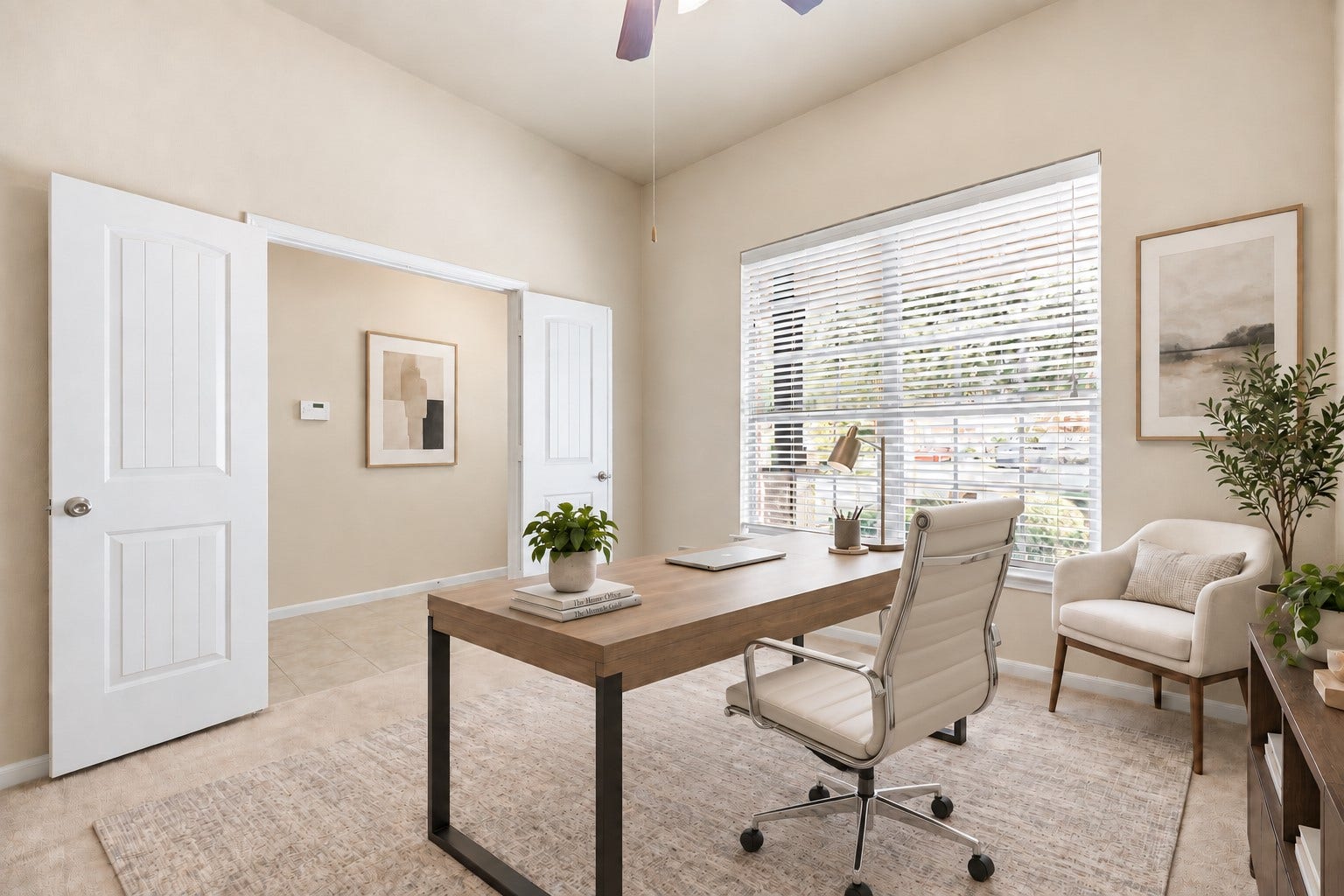 18803 Cove Mill Lane, Cypress, TX 77433 Private office in front with double french doors. *virtually staged*