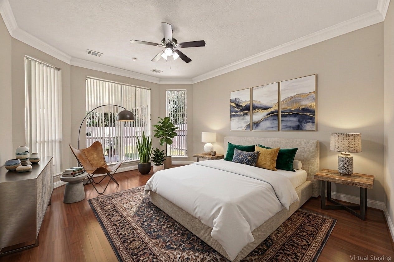 2002 Thorncrest Court, Sugar Land, TX 77479 Same space Marter Bedroom Virtual Staged