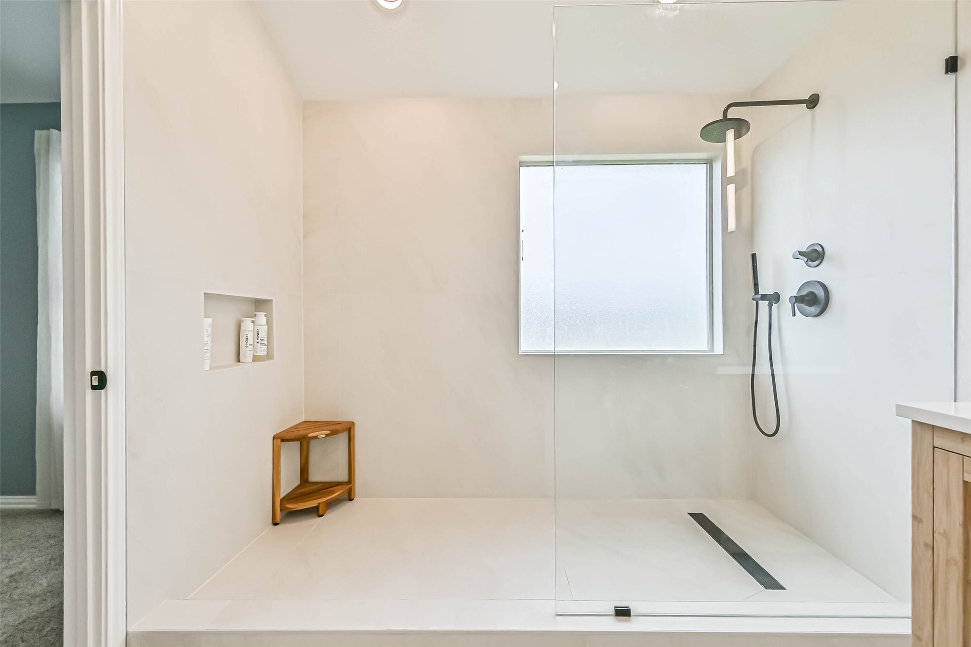 Another view of the oversized shower.