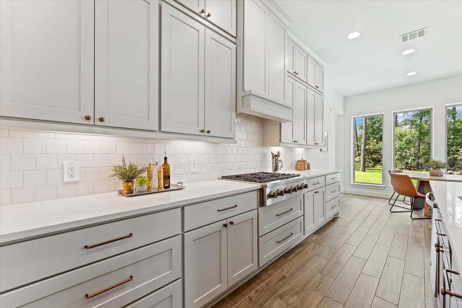 607 Starlit Sky Court, Willis, TX 77318 Under cabinet lighting, drawers vs cabinets + pullouts