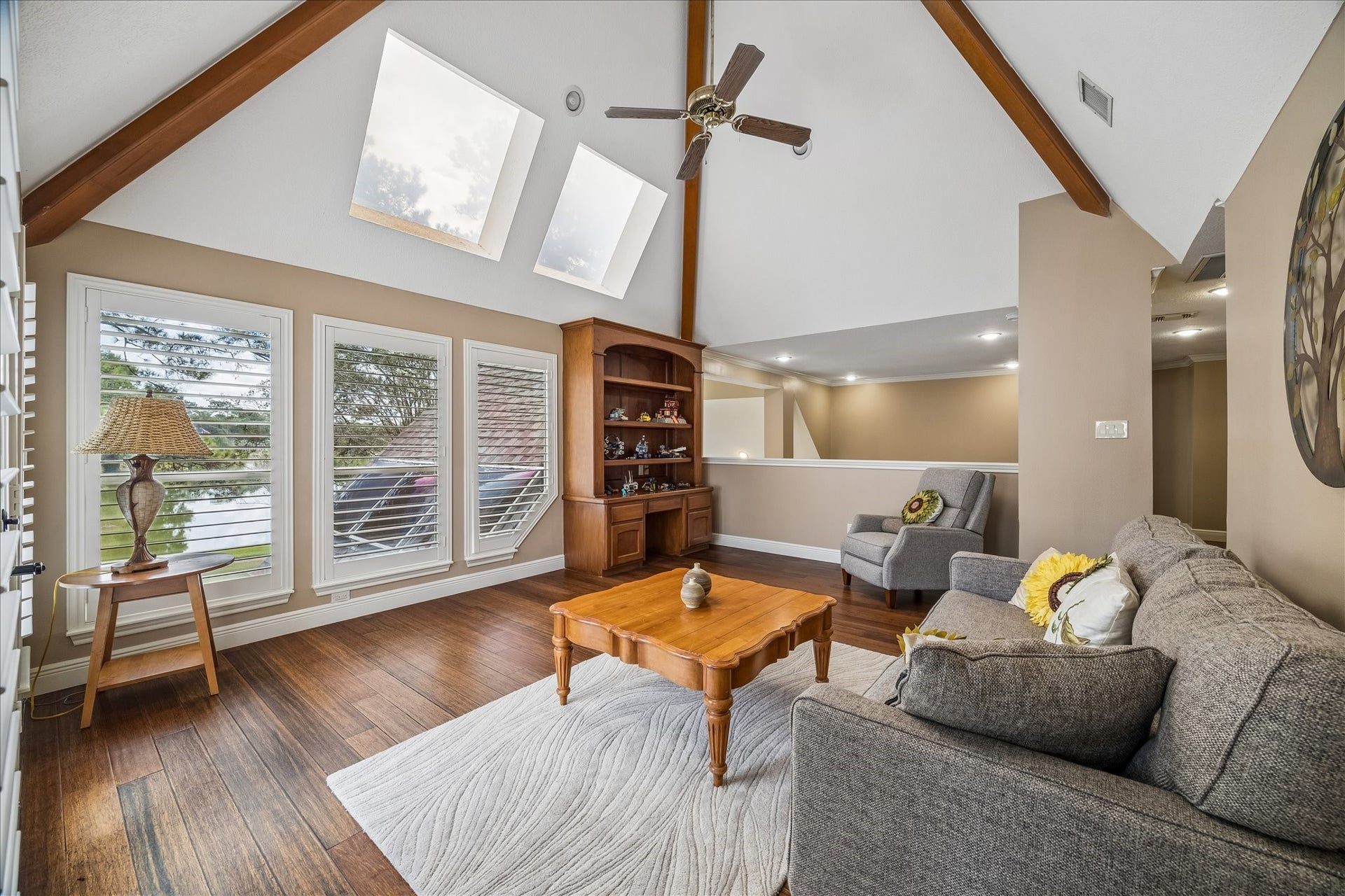 5303 Beaver Lodge Drive, Kingwood, TX 77345 Upstairs gameroom with door to balcony