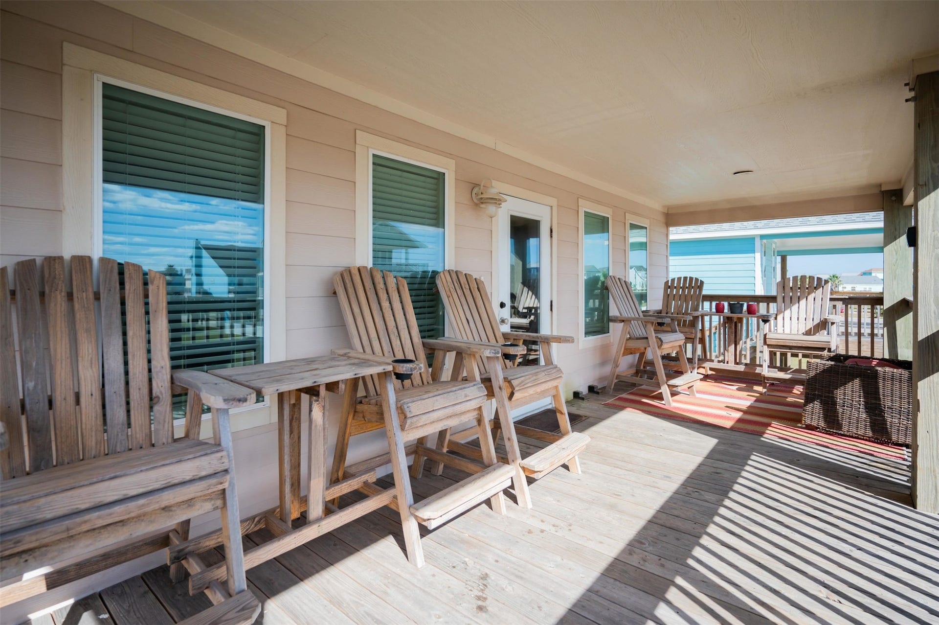 Spacious deck made for morning coffee or evening drinks
