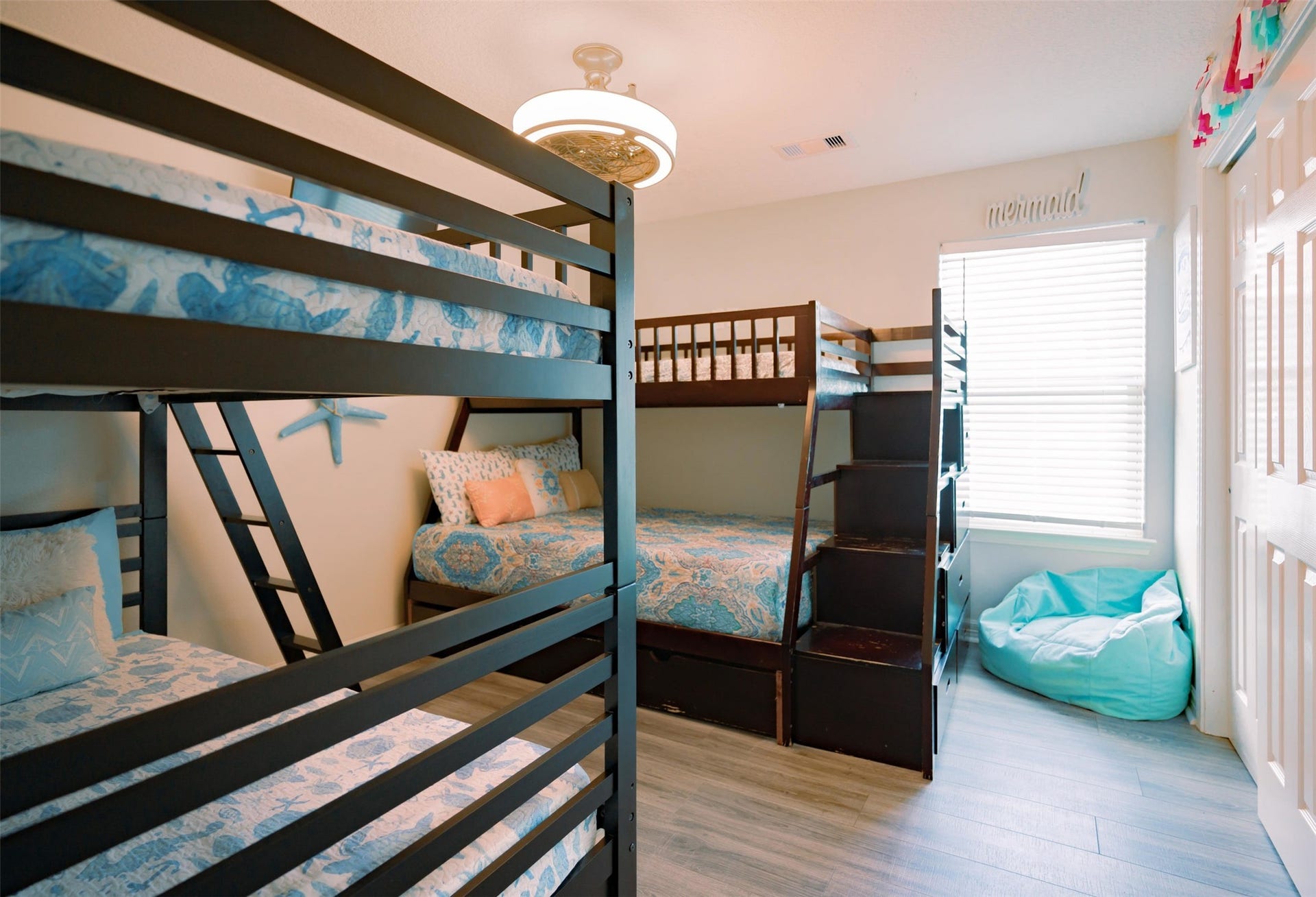 Bunk room set up for guests or group stays