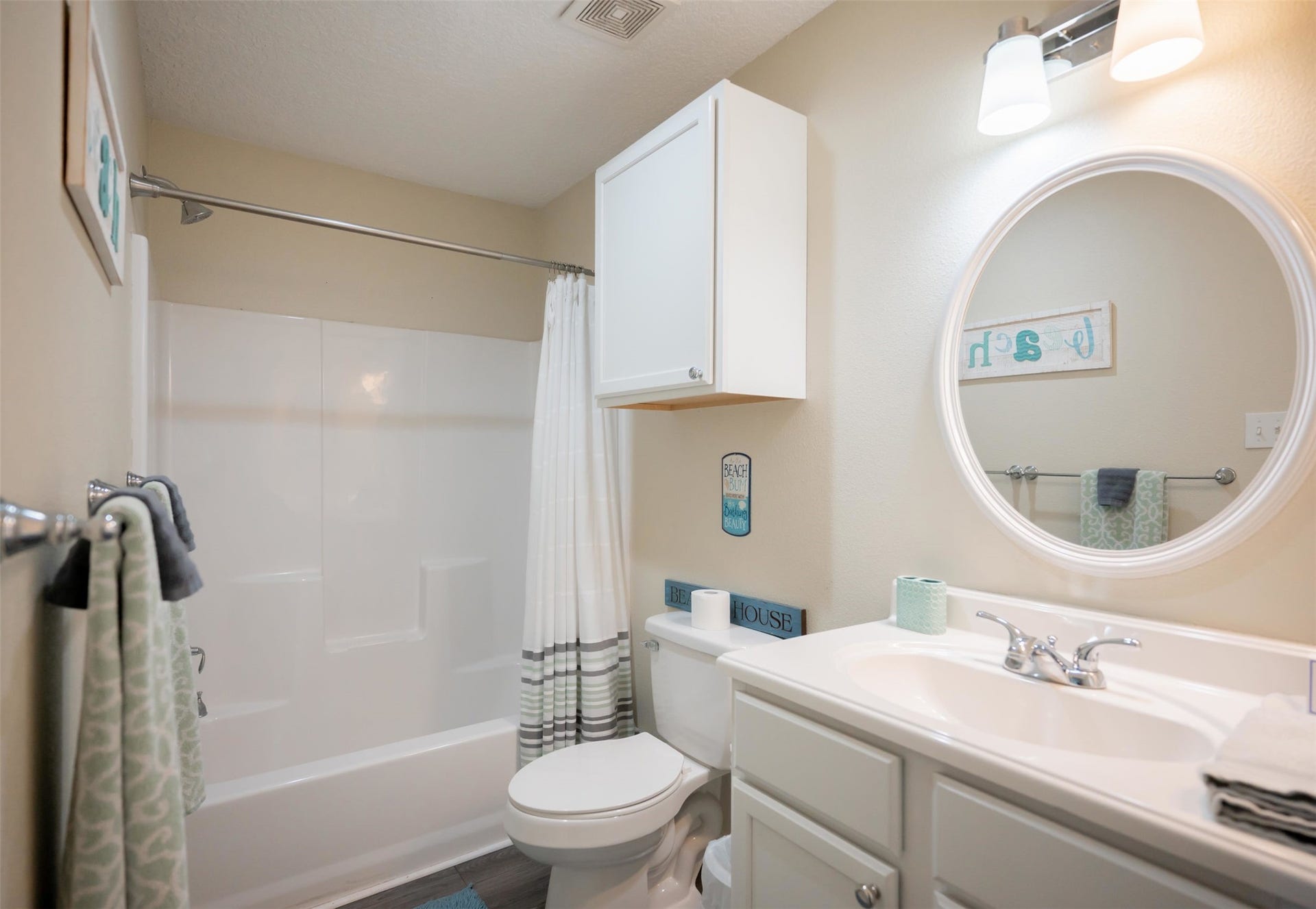 Clean, functional bathroom setup