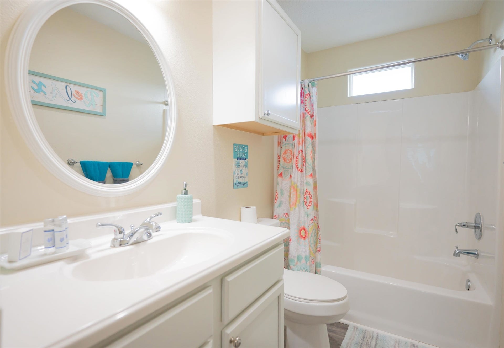 Additional vanity space for guests