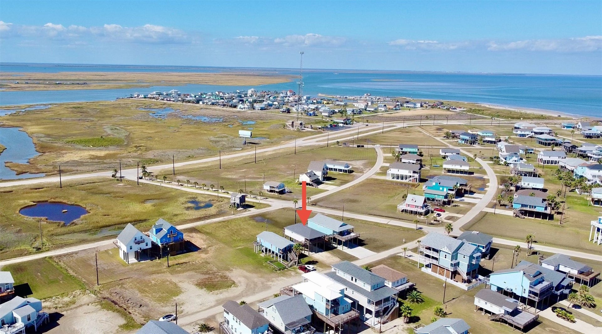 Coastal neighborhood surrounded by beaches