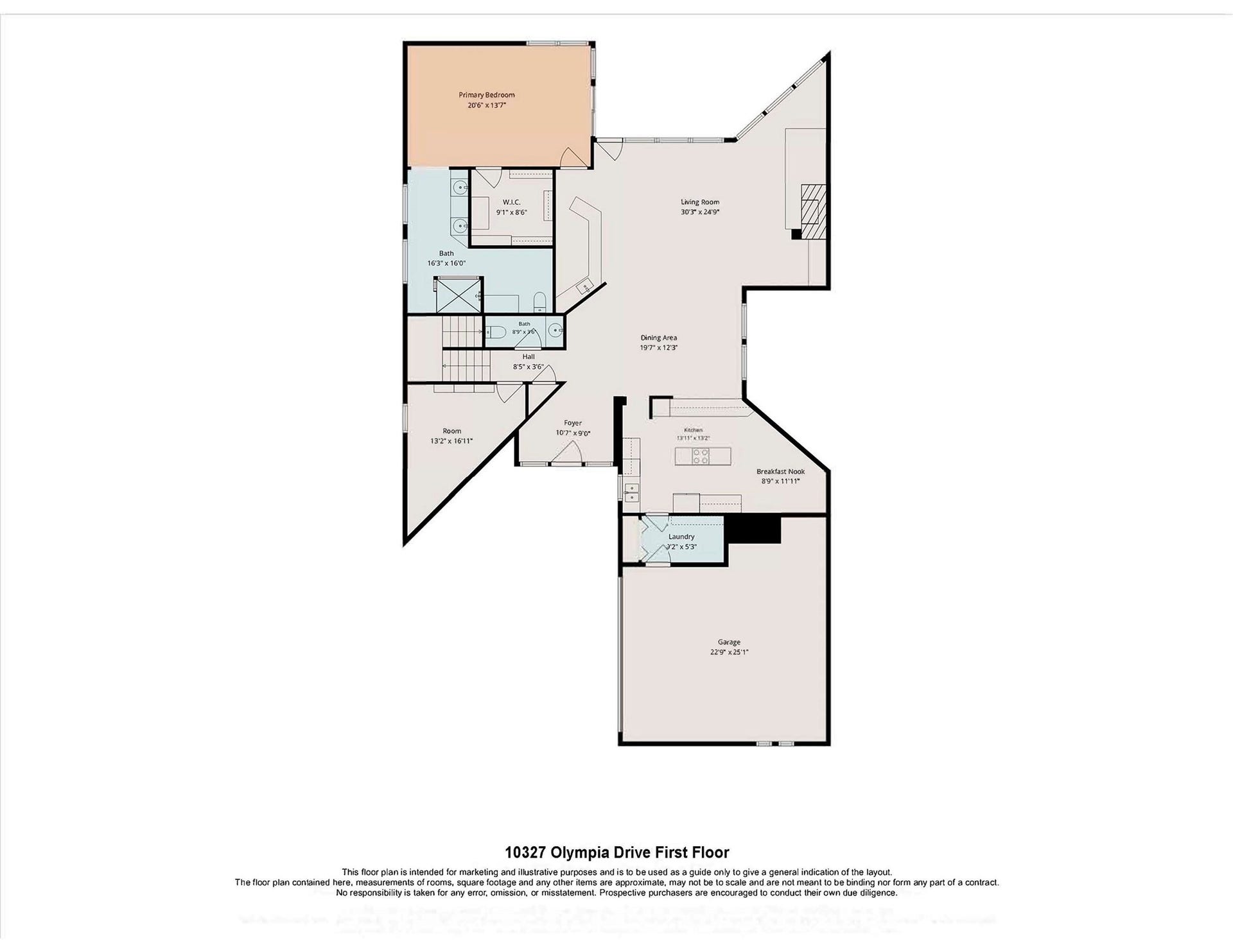 10327 Olympia Drive, Houston, TX 77042 Floor Plan - First Floor