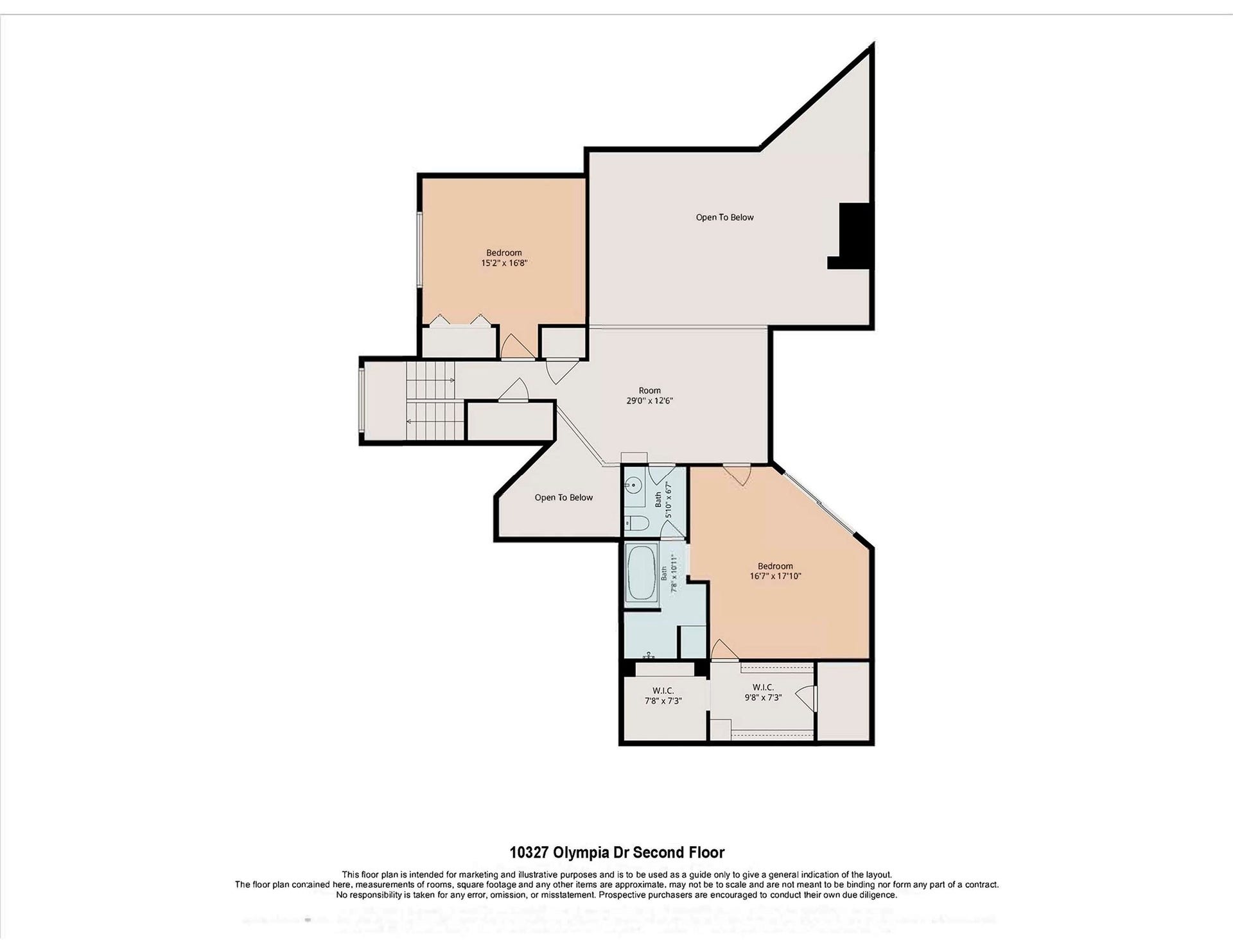 10327 Olympia Drive, Houston, TX 77042 Floor Plan - Second Floor