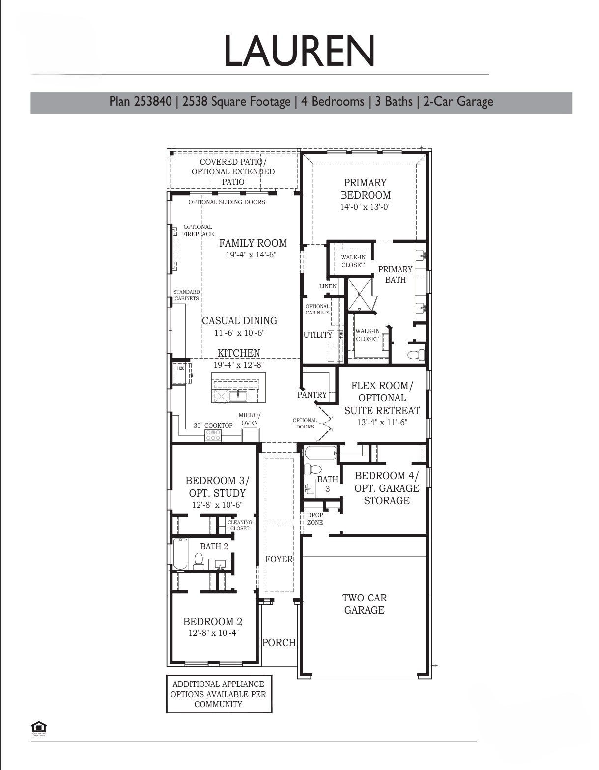 3307 Wickfield Pass, League City, TX 77573 Lauren Floorplan