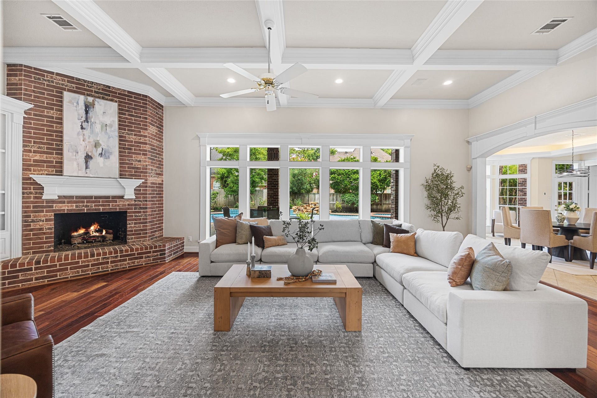 11822 Primwood Drive, Houston, TX 77070 Walls of windows fill the living space with natural light.