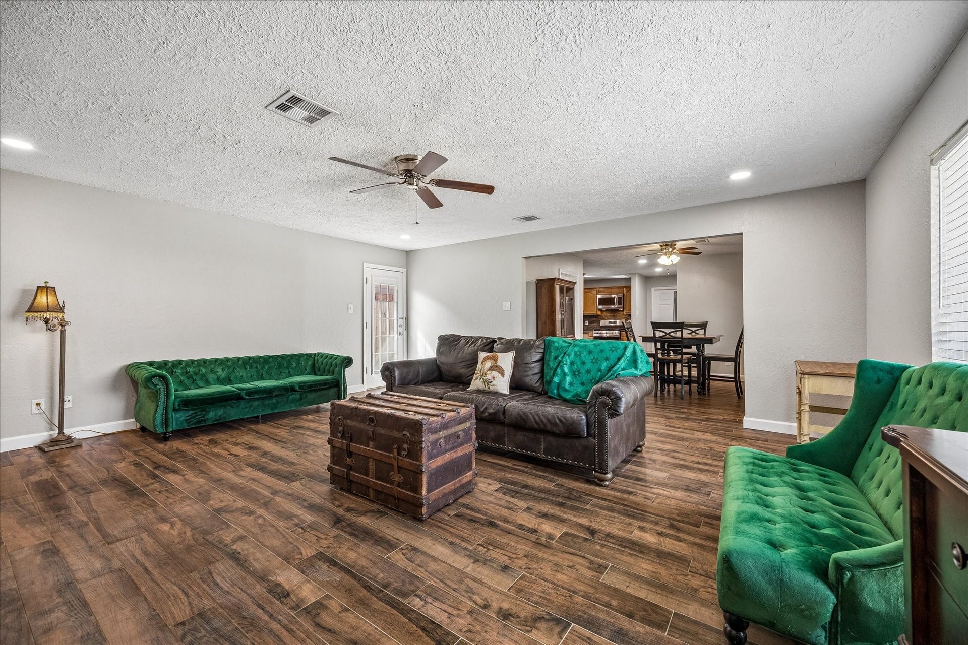 The inviting layout creates a seamless flow between living spaces, making it ideal for entertaining guests.