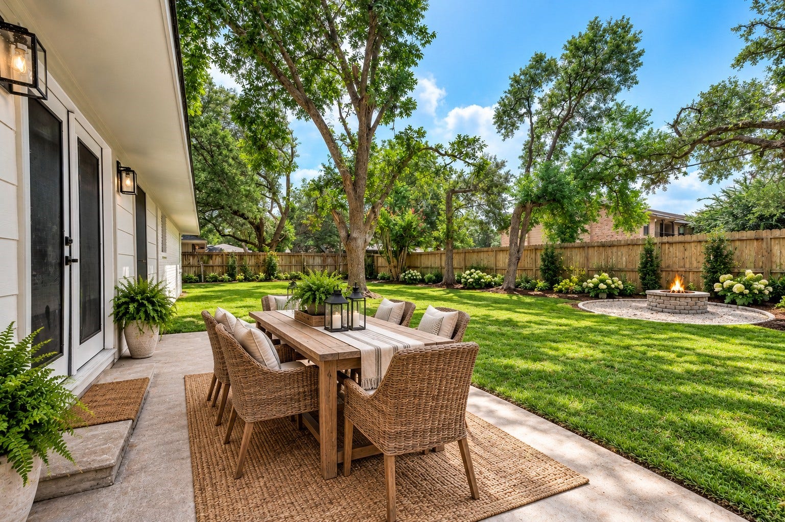 717 Cedar Lawn Drive, Alvin, TX 77511 STAGED - Back patio
