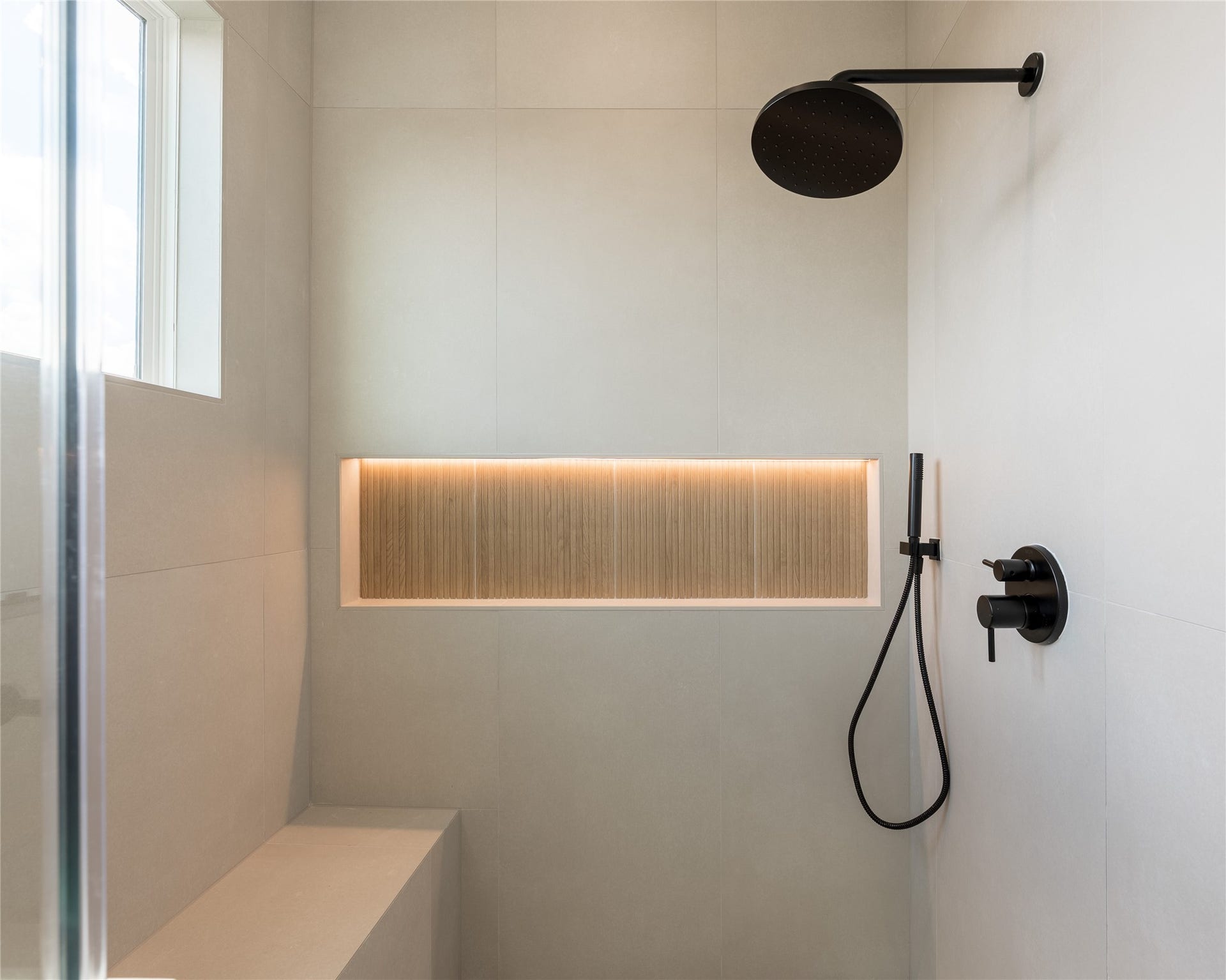 Shower lighting to set the mood